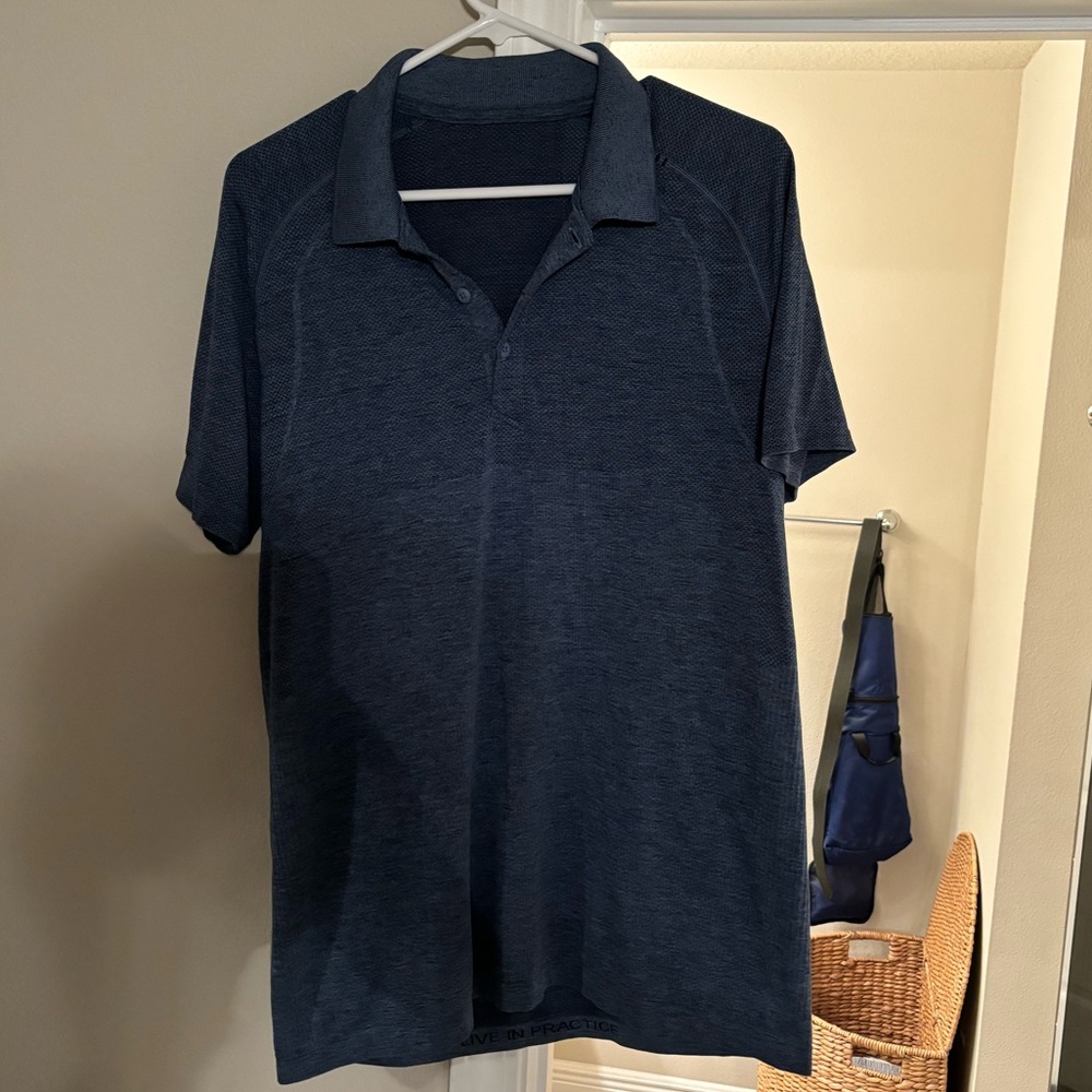 Lululemon Men’s Polo Blue Metal Vent Tech